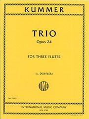 楽譜 輸入 フルートアンサンブル フルート三重奏曲 作品24 （Flute Trio） Trio in G Major Opus 24 /Kaspar Kummer