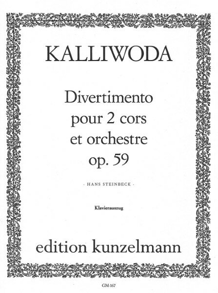 楽譜 輸入 ホルンアンサンブル ディヴェルティメント Op． 59 Divertimento Op. 59 (Horn Duet & Piano) /Johann Wenzel Kalliwoda