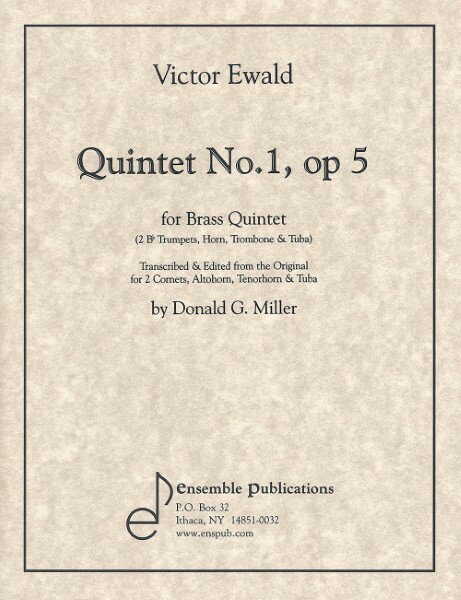 楽譜 輸入 金管アンサンブル 金管五重奏曲 第1番 作品5 （Brass Quintet） Quintet No. 1 Op. 5 /Victor Ewald