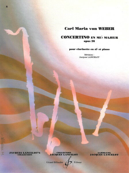 楽譜 【取寄品】【取寄時、納期1週間～10日】輸入 クラリネットソロ クラリネット小協奏曲 変ホ長調 Op． 26 （Clarinet ＆ Piano） Concertino in Eb Major Op. 26 /Carl-Maria von Weber【メール便を選択の場合送料無料】