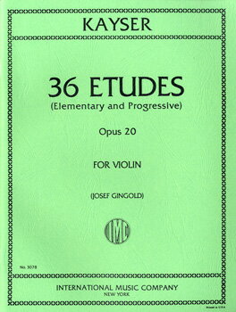 楽譜 カイザー 初歩的で発展的な練習曲 OP.20/ギンゴールド編