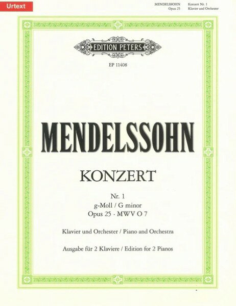楽譜 【取寄品】輸入 ピアノリダクション ピアノ協奏曲 第1番 ト短調 作品25(ピアノリダクション) Concerto for Piano and Orchestra No.1 g-moll Op.25(PD)／メンデルスゾーン Mendelssohn Felix【沖縄・離島以外送料無料】