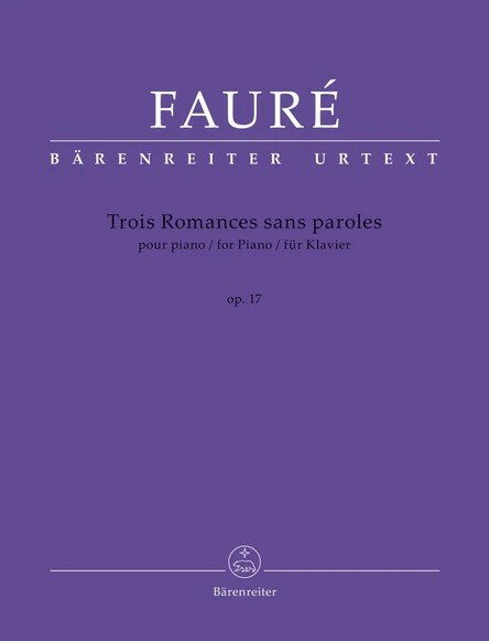 楽譜 【取寄品】輸入 ピアノソロ 3つの無言歌 作品17 Trois Romances sans paroles Op.17 N 52／フォーレ Faure G.【メール便を選択の場合送料無料】