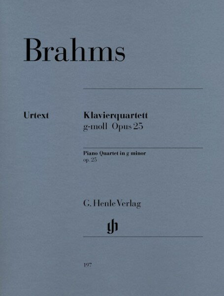 楽譜 輸入 ピアノ四重奏 ピアノ四重奏 ト短調 作品25 Piano Quartets in g minor Op.25／ブラームス Brahms J./HN197【沖縄・離島以外送料無料】