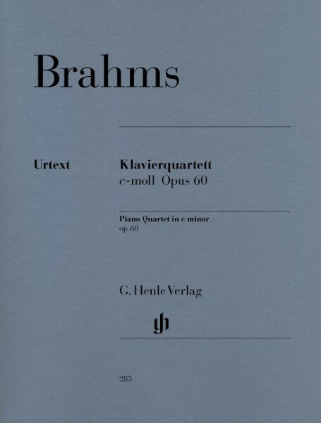 楽譜 輸入 ピアノ四重奏 ピアノ四重奏 ハ短調 作品6 Piano Quartet c minor op.60／ブラームス Brahms J./HN285【沖縄・離島以外送料無料】