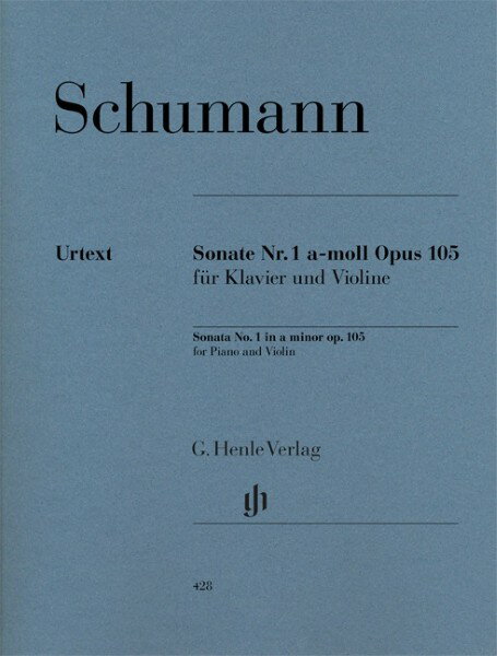 楽譜 輸入 ヴァイオリン ヴァイオリンソナタ 第1番 イ短調 作品15 Violinsonate Nr.1 a-moll op.105／シューマン Schumann R./HN428