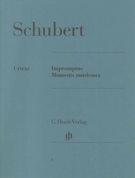 楽譜 （4）シューベルト 即興曲／楽興の時 （原典版／ヘンレ社）FRANZ SCHUBERT Impromptus and Moments musicaux Walter Gieseking (Edito