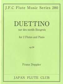 楽譜 フルートクラブ名曲シリーズ280 トップラー作曲ハンガリーの主題による小ニ重奏曲 改訂第一版