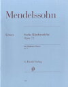 楽譜 【取寄品】PNC338 輸入 メンデルスゾーン/6つの子供のための小品OP.72【メール便を選択の場合送料無料】
