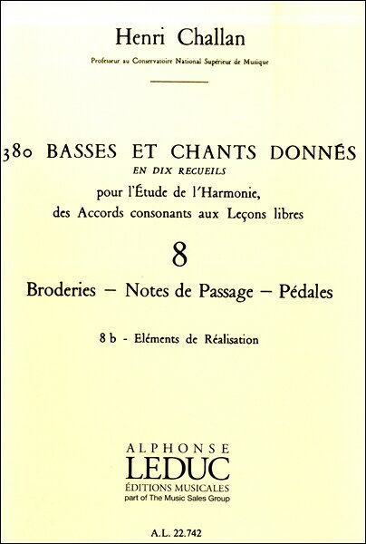 楽譜 【取寄品】STH16 輸入 シャラン／380の和声課題集 8B【メール便を選択の場合送料無料】