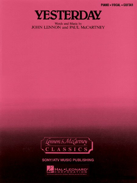 楽譜 【取寄品】PNP1838 輸入 ビートルズ／イエスタデイ（初級ピアノ）《輸入ピアノ楽譜》