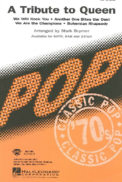 楽譜 CRP32 《輸入合唱楽譜》クイーンに捧げるメドレー（Bohemian Rhapsody他全4曲）（SAB： 混声三部合唱）【5部セット】【メール便を選択の場合送料無料】