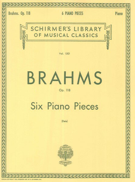 楽譜 【取寄品】PNC2209 輸入 ブラームス／6つの小品集 op．118《輸入ピアノ楽譜》【メール便を選択の場合送料無料】