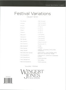楽譜 【取寄品】WSC8034 輸入 フェスティヴァル・ヴァリエーション (スコア)《輸入吹奏楽譜》【沖縄・離島以外送料無料】