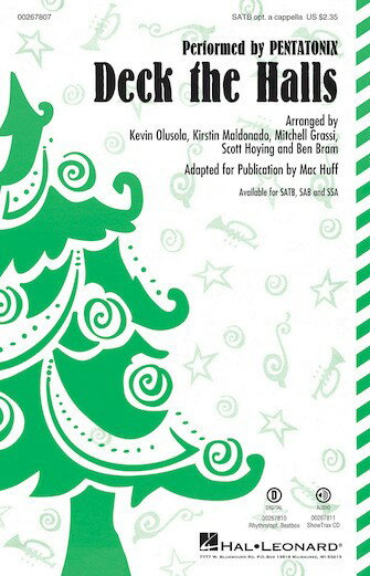 楽譜 【取寄品】CRP377 《輸入合唱楽譜》デック・ザ・ホールズ（ひいらぎかざろう）／ペンタトニックス（SATB opt． a cappella： 混声四部合唱【optionア・カペラ】）【5部セット】【メール便を選択の場合送料無料】