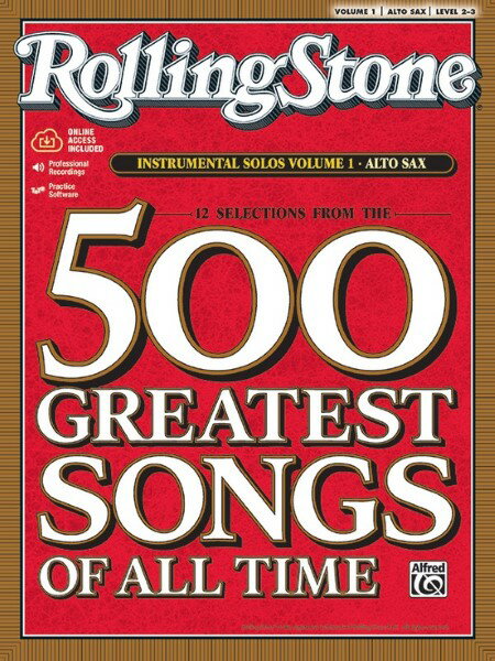 Rakuten - 楽譜 【取寄品】WS214 輸入 ローリングストーン誌が選ぶ「歴代最高の500曲」から12曲，vol．1【アルト・サックス編】（インストゥルメンタル・プレイ・アロング・シリーズ）《オーディオ・オンライン・アクセスコード付》【メール便を選択の場合送料無料】