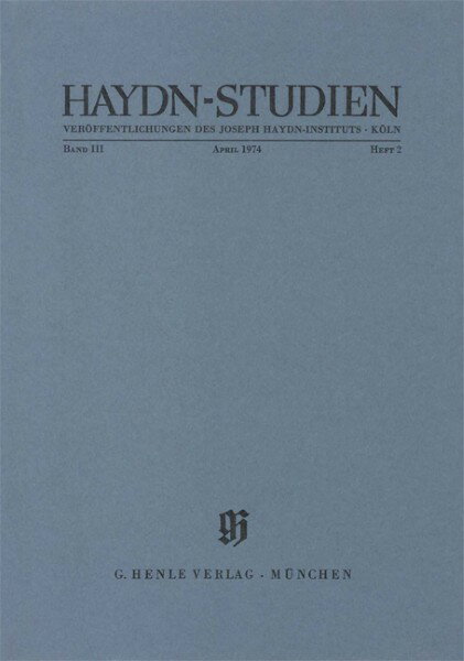 乐天商城 - 【取寄品】STH841 輸入 ハイドン／ハイドン研究 1974年4月号（ヘンレ社）【沖縄・離島以外送料無料】