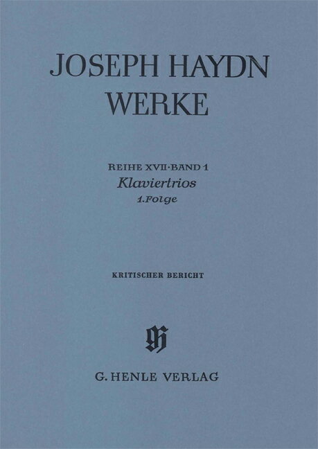 【取寄品】STH1007 輸入 ハイドン／全集 第17シリーズ 第1巻 ピアノ三重奏曲集 第1巻 校訂報告書（原典版／ヘンレ社）《輸入ピ【沖縄・離島以外送料無料】