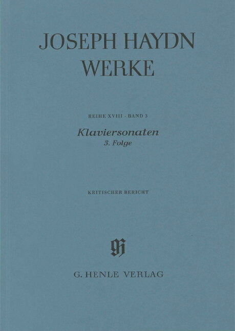 【取寄品】STH1010 輸入 ハイドン／全集 第18シリーズ 第3巻 ピアノ・ソナタ集 第3巻 校訂報告書（原典版／ヘンレ社）《輸入ピ【沖縄・離島以外送料無料】