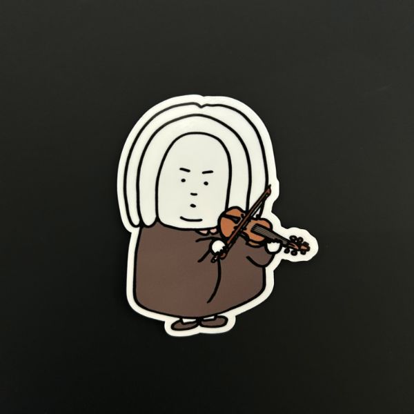Rakuten - ステッカー　ヴァイオリンを弾くバッハくん