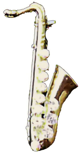 【取寄品】ラインストーンMUSICバッチ サックス／ゴールド