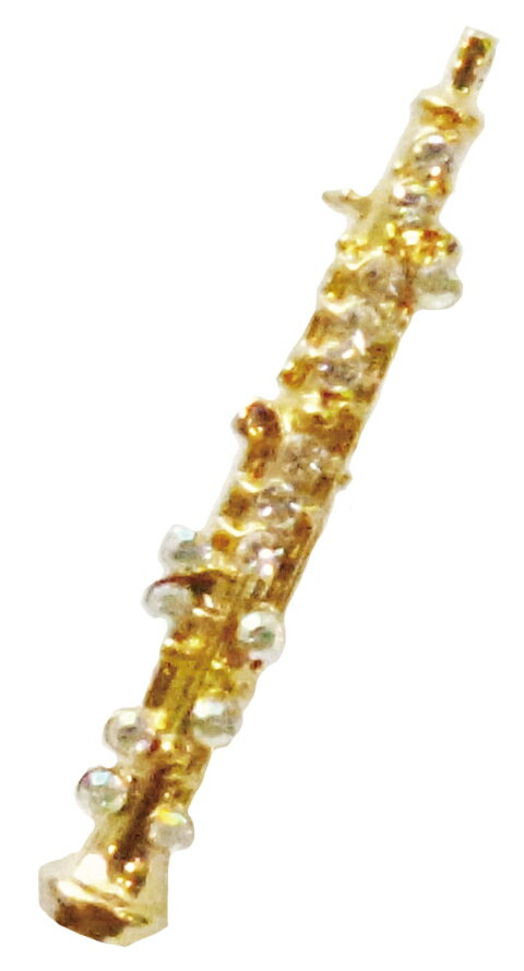【取寄品】ラインストーンMUSICバッチ オーボエ／ゴールド