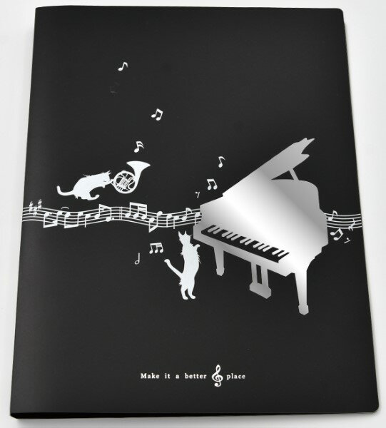 【取寄品】【取寄時、納期1週間〜10日】CH01RF　A4リングファイル　chat　noir【メール便不可商品】