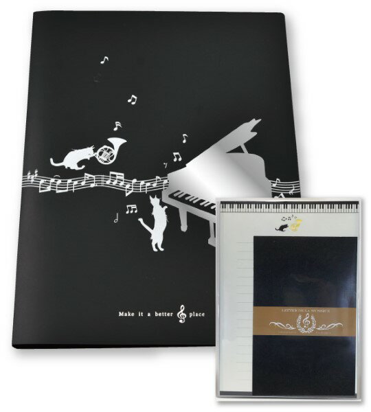 【取寄品】【取寄時、納期1週間〜10日】レター＆リングファイルセット　chat　noir【メール便不可商品】