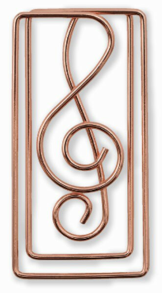 【取寄品】【取寄時、納期1週間～10日】オーナメントクリップ ピンクゴールド ト音記号 【メール便不可商品】