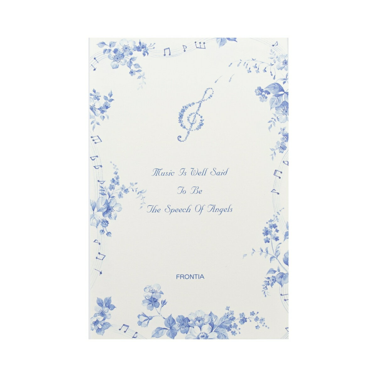 【取寄品】【取寄時、納期2週間〜4週間】MUSIC ブルー　便箋　 【6冊入り】【メール便不可商品】