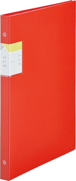 【取寄品】クリア—ファイル　カキコ　差し替え式　赤【メール便不可商品】