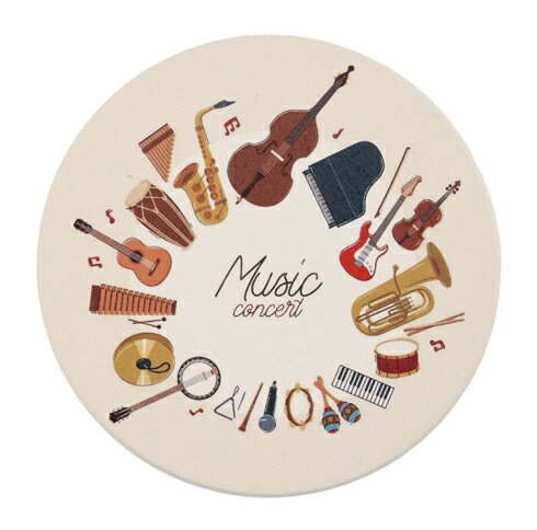 【取寄品】【取寄時、納期1週間～10日】珪藻土コースター 楽器