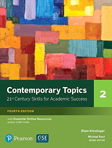 【取寄品】【取寄時 納期1～3週間】Contemporary Topics 4th Edition Level 2 Student Book w/Essential Online Resource【メール便を選択の場合送料無料】