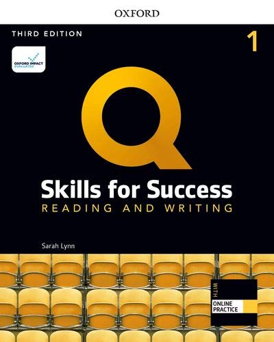 【取寄品】【取寄時 納期1～3週間】Q Skills for Success 3rd Edition Reading and Writing Level 1 Student Book with iQ Online Practice【メール便を選択の場合送料無料】
