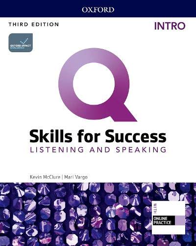 【取寄品】【取寄時 納期1～3週間】Q Skills for Success 3rd Edition Listening and Speaking Intro Student Book with iQ Online Practice【メール便を選択の場合送料無料】