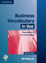 【取寄品】【取寄時 納期1～3週間】Business Vocabulary in Use 2nd Edition Elementary to Pre-Intermediate Book with Answers and CD【メール便を選択の場合送料無料】