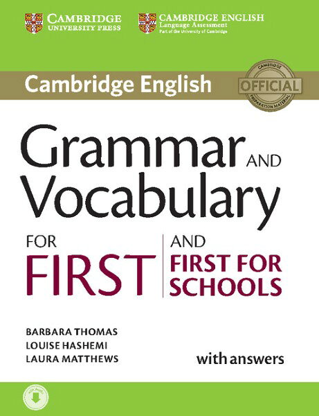 【取寄品】【取寄時、納期1〜3週間】Cambridge Grammar and Vocabulary for First and First for Schools Book with answers with Audio【沖縄・離島以外送料無料】 ablemart-11469223 エイブルマート 【楽譜・音楽書】 パッケージ画像