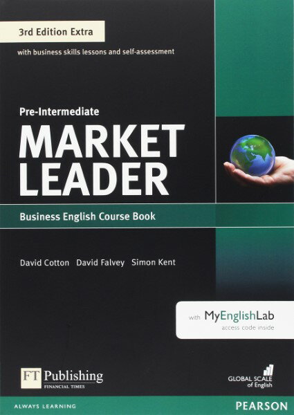 【取寄品】【取寄時 納期1～3週間】Market Leader 3rd Edition Extra Pre-Intermediate Coursebook with DVD-ROM and MyLab Access【沖縄 離島以外送料無料】