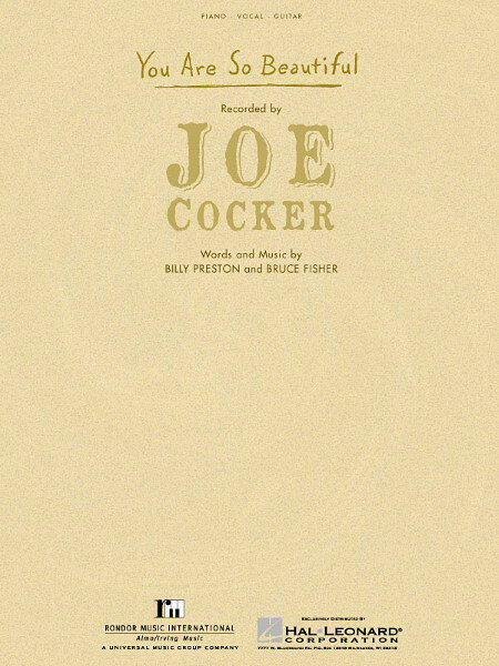 楽譜 輸入 美しすぎて （PVG） You Are So Beautiful /Joe Cocker