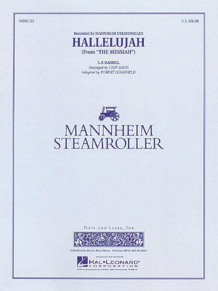 楽譜 【取寄品】【取寄時、納期1週間〜10日】輸入 ハレルヤ（「メサイア」より） Hallelujah (from Handel’s Messiah) /Mannheim Steamroller【沖縄・離島以外送料無料】