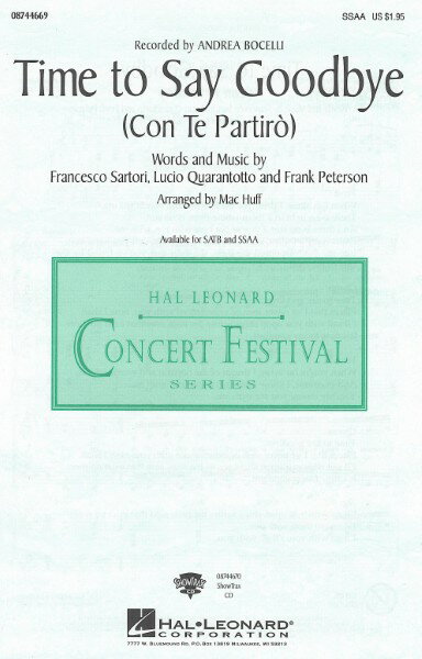 ֥ޡ ڳ衦ڽۤ㤨ֳ ڼʡۡڼǼ1֡10ۡڤξʤ10ΤʸȤʤޤ͢ ࡦȥåХʷιΩȤˡTime to Say Goodbye (Con Te Partiro (SSAAפβǤʤ770ߤˤʤޤ