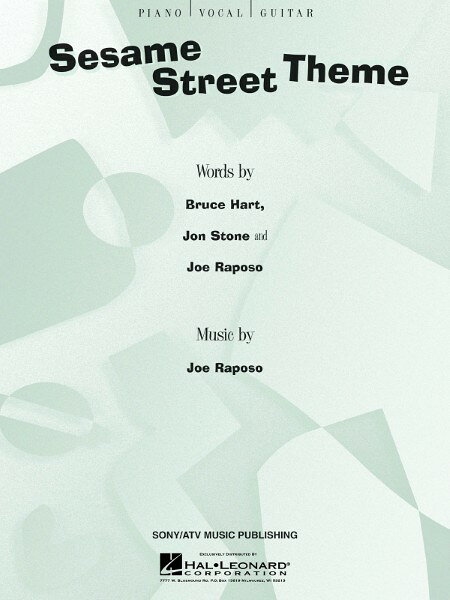 楽譜 輸入 セサミストリートのテーマ （P／V／G） Sesame Street Theme /Raposo/Stone
