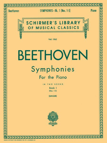 楽譜 【取寄品】【取寄時、納期1週間〜10日】輸入 交響曲集 第1巻（第1番〜第5番） Symphonies Book 1 (Piano Solo) /Ludwig van Beethoven【沖縄・離島以外送料無料】