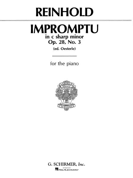楽譜 【取寄品】【取寄時、納期1週間〜10日】輸入 即興曲 嬰ハ短調 Op． 28 No． 3（Piano） Impromptu in C# minor Op. 28 No. 3 /Hugo Reinhold