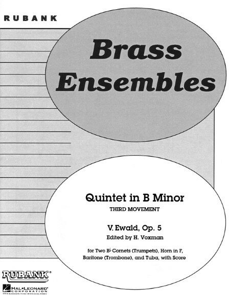 楽譜 輸入 金管アンサンブル 金管五重奏曲第1番 作品5 より 第3楽章 Quintet in B Minor 3rd Movement (Brass Quintet) /Victor Ewald