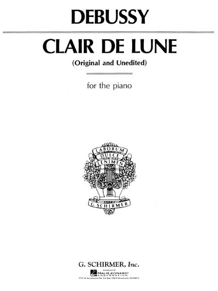 楽譜 【取寄品】【取寄時、納期1週間〜10日】輸入 月の光 （「ベルガマスク組曲」より） ／ オリジナル版 Claire de Lune /Claude Debussy