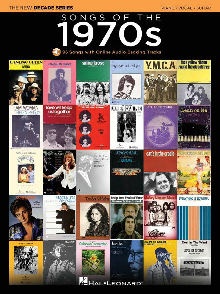 楽譜 【取寄品】【取寄時、納期1週間〜10日】輸入 1970年代のヒット曲集（P／V／G） （オーディオ・アクセス・コード付） Songs of the 1970s /Decade Series Play-Along Book with Online Audio【沖縄・離島以外送料無料】