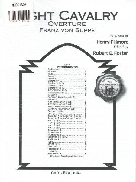 楽譜 【取寄品】MUCS1606 輸入 「軽騎兵」序曲（フランツ・フォン・スッペ／フィルモア編）（スコアのみ）【LightCavalryOverture】【沖縄・離島以外送料無料】