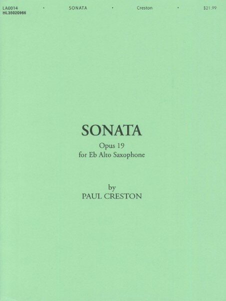 楽譜 【取寄品】MSOAX962 輸入 ソナタ・Op.19（ポール・クレストン）（アルトサックス+ピアノ）【SonataOp.19】【沖縄・離島以外送料無料】