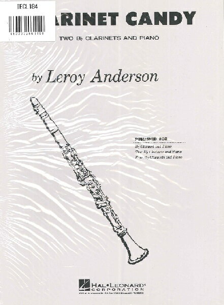 楽譜 【取寄品】IECL184 輸入 クラリネット・キャンディー(ルロイ・アンダーソン) (クラリネット二重奏+ピアノ)【Clarinet Candy】【メール便を選択の場合送料無料】